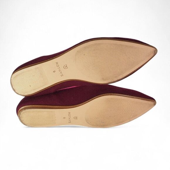 Rothy's The Point Merino Collection Slip-on Shoes "Currant / Pink" Women's 9 - Picture 8 of 10